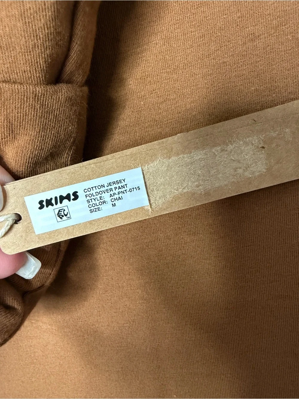 Skims Cotton Jersey Foldover Chai Flare Pant - Picture 6 of 8